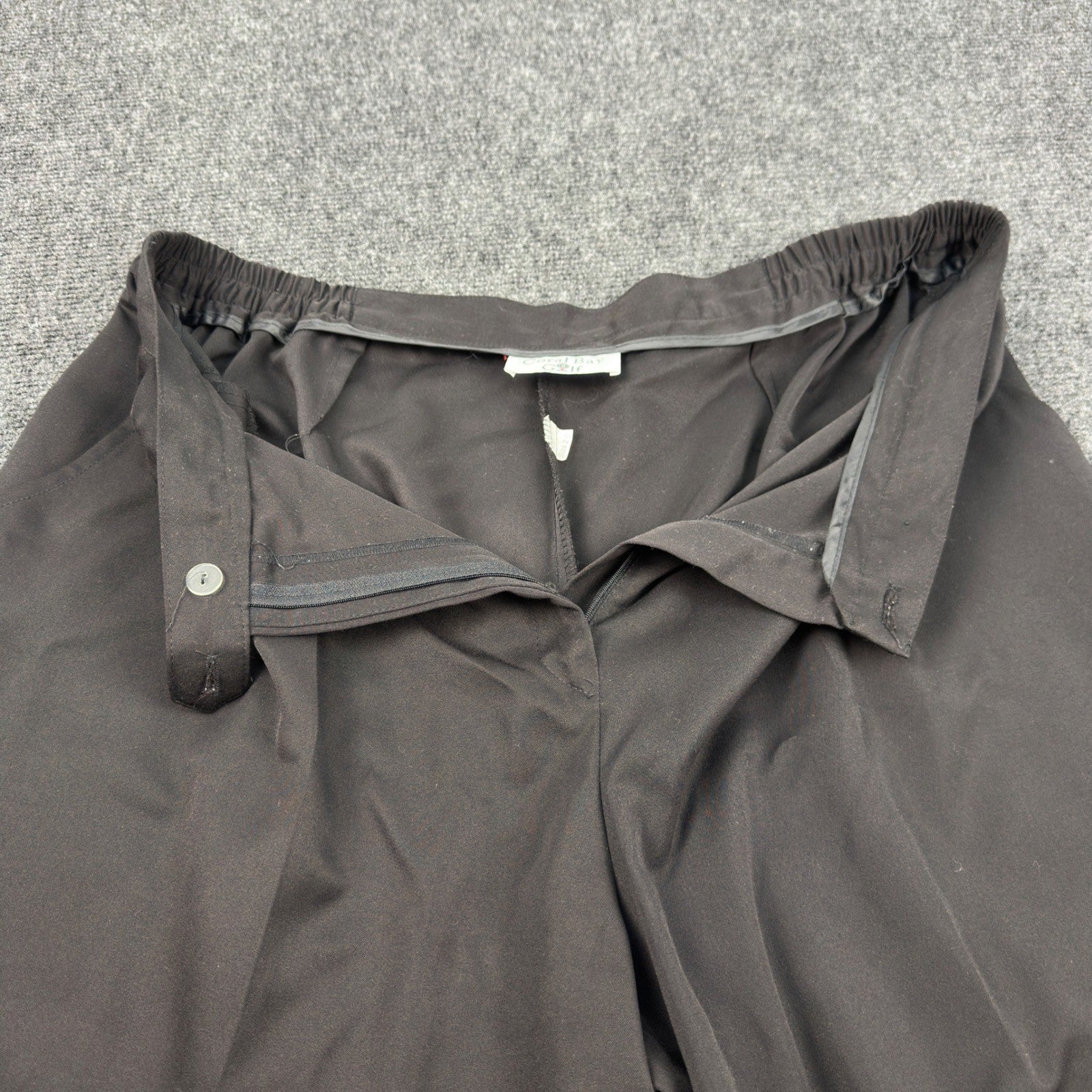 Coral Bay Golf Shorts Womens 20 Black Pleated High Rise Elastic Back Activewear by Coral Bay Golf