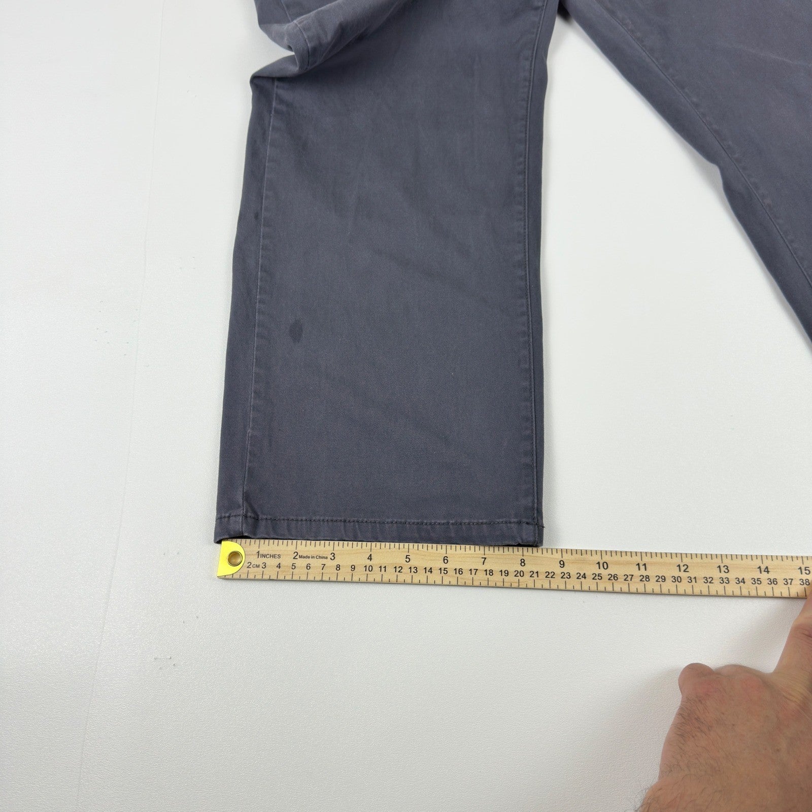 Weatherproof Vintage Mens Straight Fit Pants Gray 40x30 Cotton Stretch Chino by Weatherproof Vintage