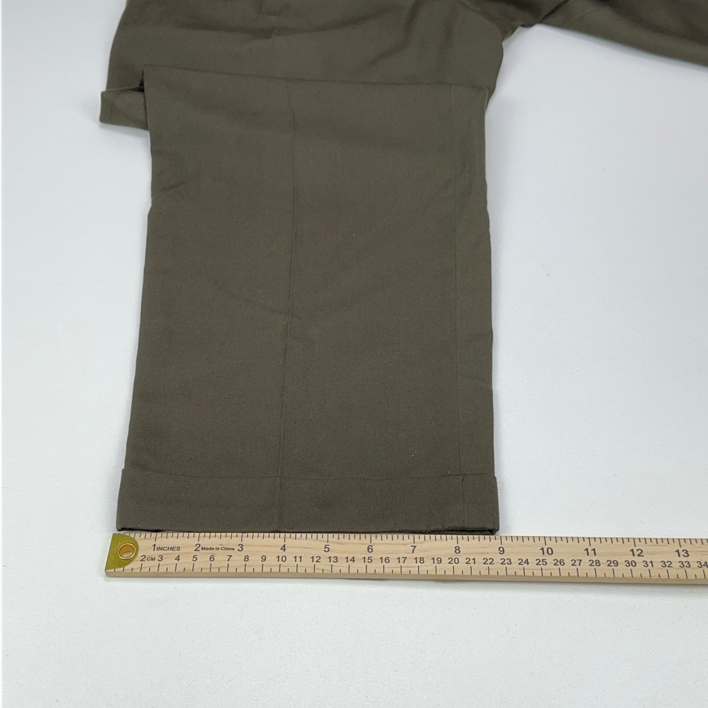 Braggi Louis Raphael Mens Pleated Dress Pants Olive Brown Cuffed 35x42 by Braggi by Louis Raphael