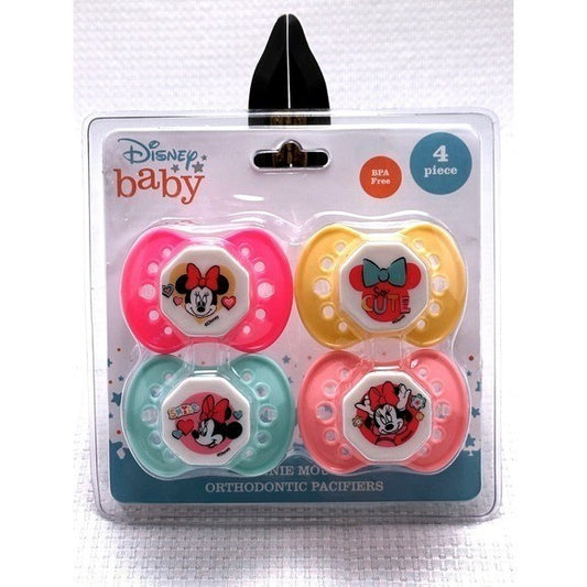 Disney Baby Minnie Mouse Orthodontic Pacifiers 4 Pack FD50901 Pink Multi by Unbranded
