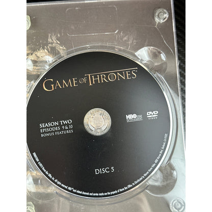 HBO Game of Thrones The Complete Second Season DVD 5-Disc Box Set 2013 Release by Buysaavy