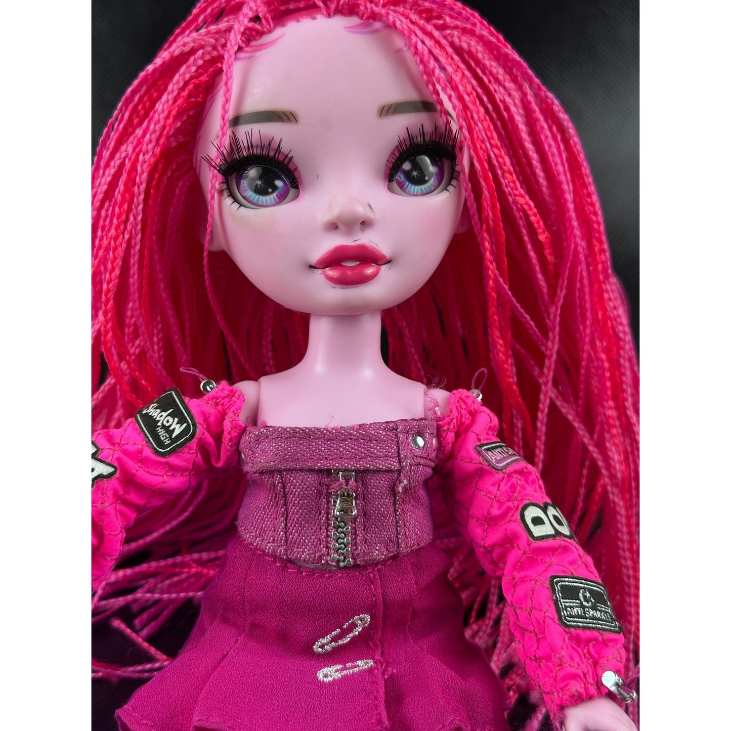 Rainbow High Shadow High Neon Shadow Pink Fashion Doll with Outfit &amp; Boots by Shadow High