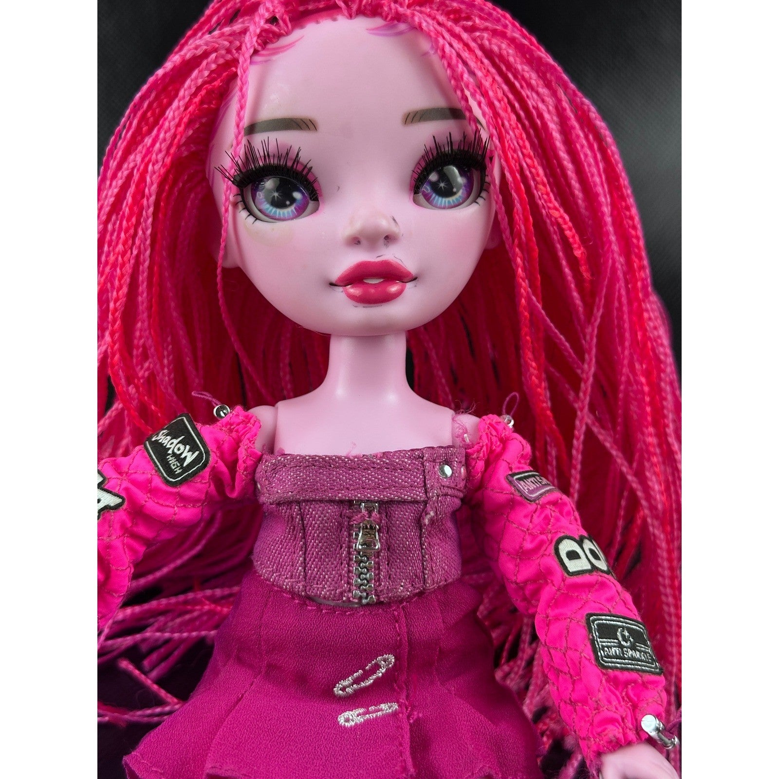 Rainbow High Shadow High Neon Shadow Pink Fashion Doll with Outfit &amp; Boots by Shadow High