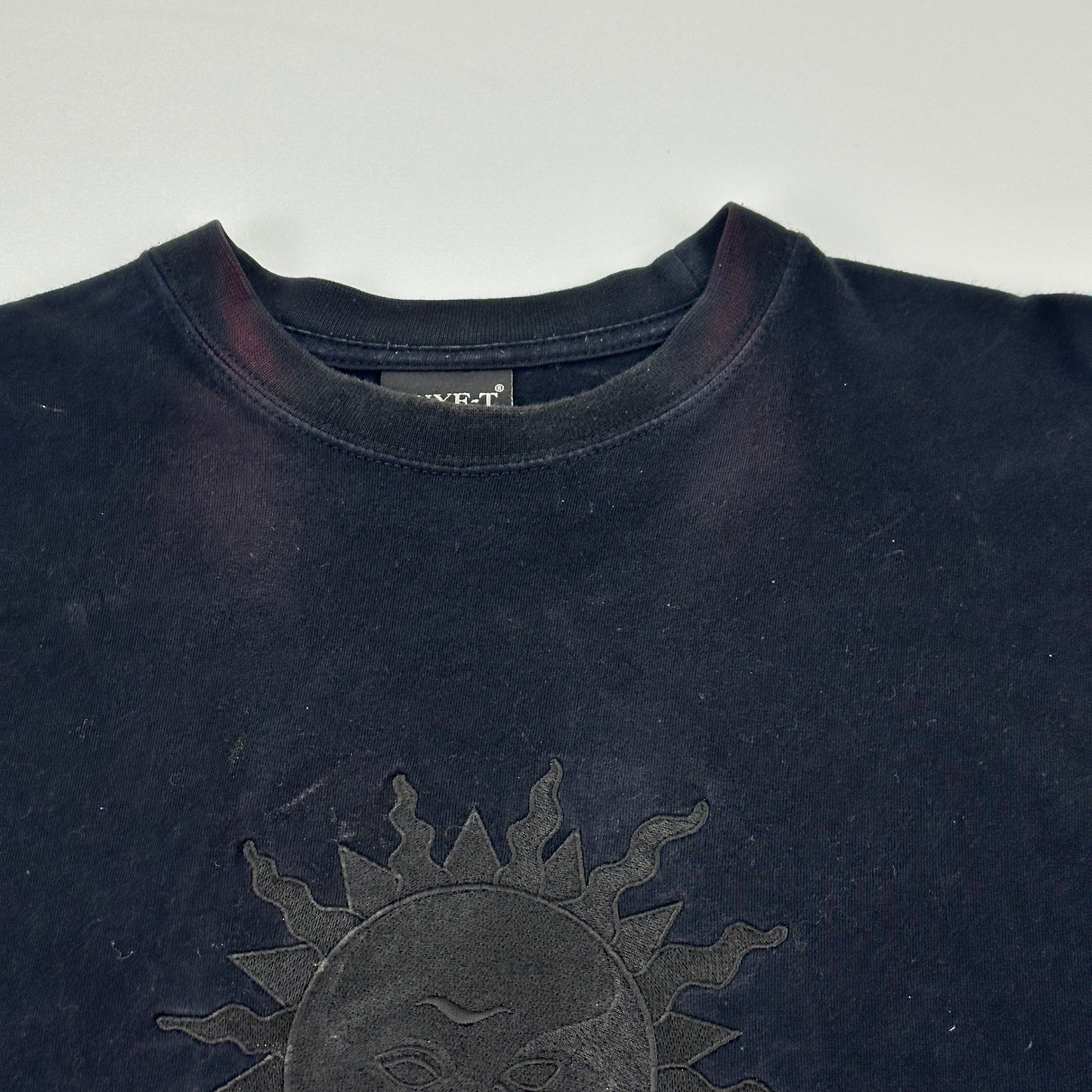 Luxe-T Luxury Sport Mens 3X Black Long Sleeve Embroidered Sun Graphic Tee Shirt by Luxe-T