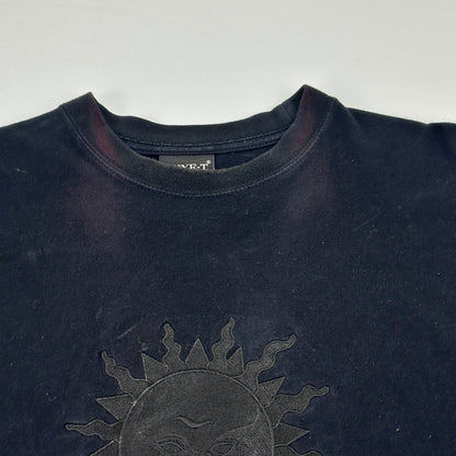 Luxe-T Luxury Sport Mens 3X Black Long Sleeve Embroidered Sun Graphic Tee Shirt by Luxe-T