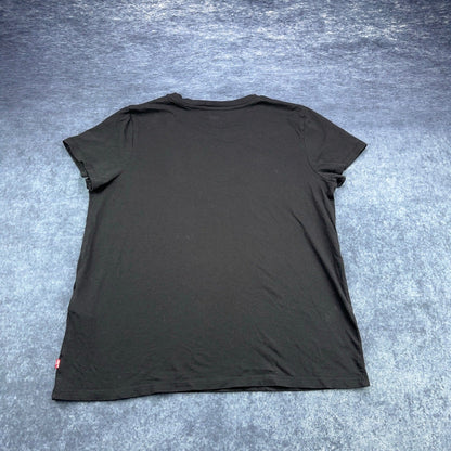 Levis Womens Rainbow Logo Graphic T-Shirt Black Short Sleeve Crewneck Large by Levi's