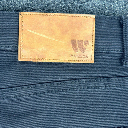 Waimea Mens Skinny Fit Jeans Black Faded Knee Zipper Denim Pants Size 36 by Waimea
