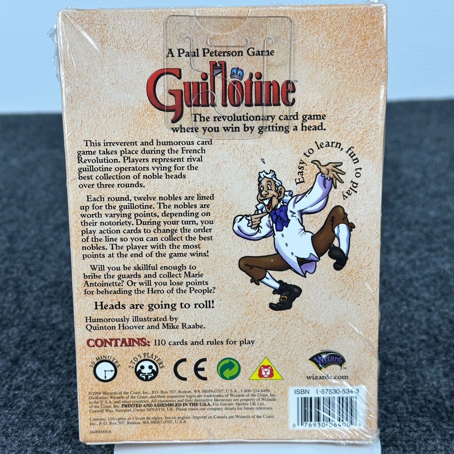 Guillotine Card Game Wizards of the Coast French Revolution 1998 New Sealed by Wizards of the Coast
