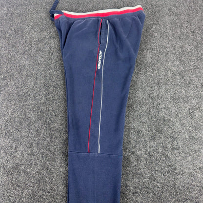 Jack & Jones Mens Navy Blue Jogger Sweatpants Red White Trim Size L 12190279 by JACK & JONES