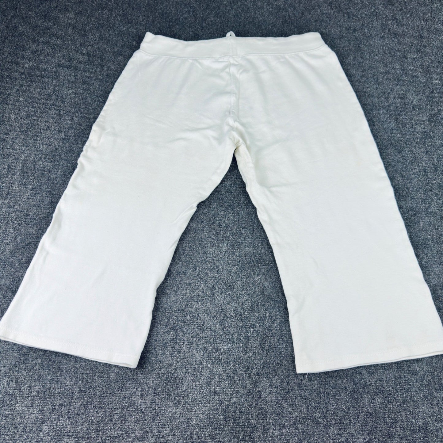 Like An Angel White Capri Sweatpants Plus Size 2X Wide Leg Drawstring Joggers by Like An Angel