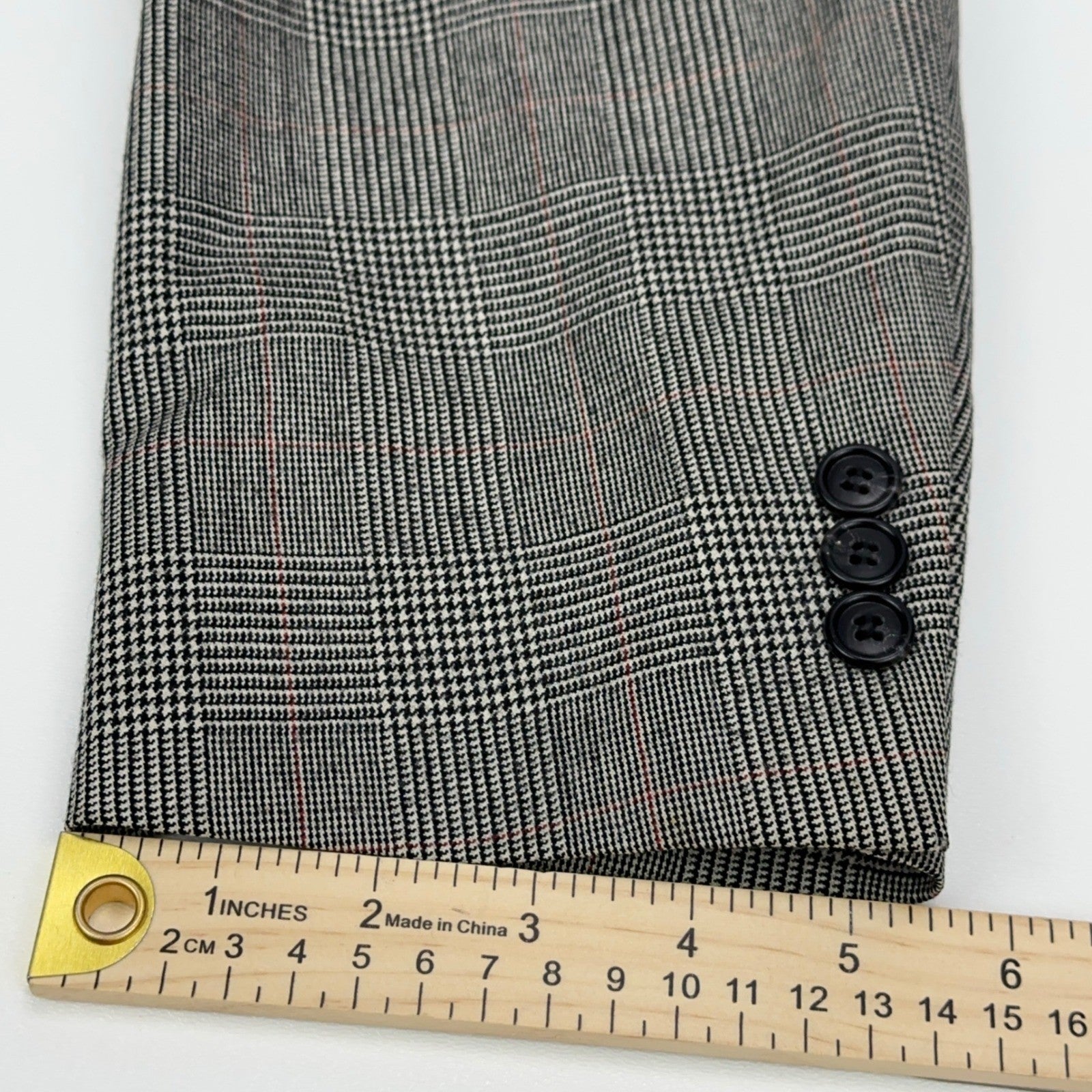 Sterling & Hunt Premier Edition Mens Grey Glen Plaid Worsted Wool Suit by Sterling & Hunt