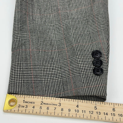 Sterling & Hunt Premier Edition Mens Grey Glen Plaid Worsted Wool Suit by Sterling & Hunt