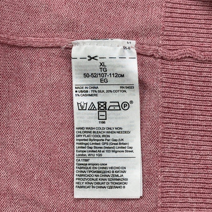 Banana Republic Mens XL Salmon Pink Silk Cotton Cashmere V-Neck Sweater by Banana Republic