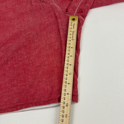 Howe Mens Reversible Shorts Red Solid Striped Casual Summer Size 35 by Howe