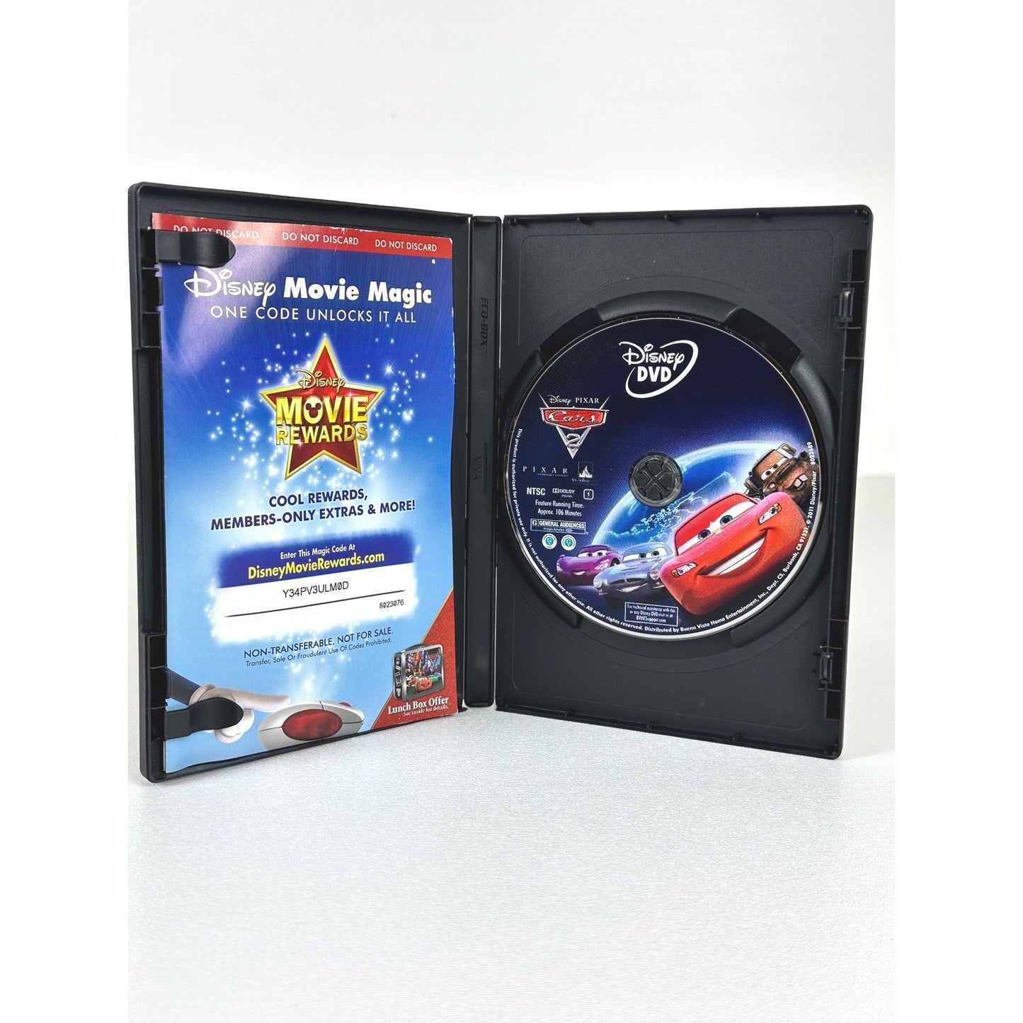 Disney Pixar Cars 2 DVD Animated Movie Lightning McQueen Mater 106709 G-Rated by Buysaavy
