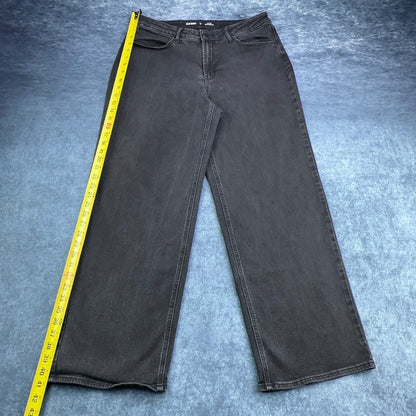Old Navy High-Rise Wow Wide Leg Jeans Washed Black Size 14 Stretch Denim Pant by Old Navy