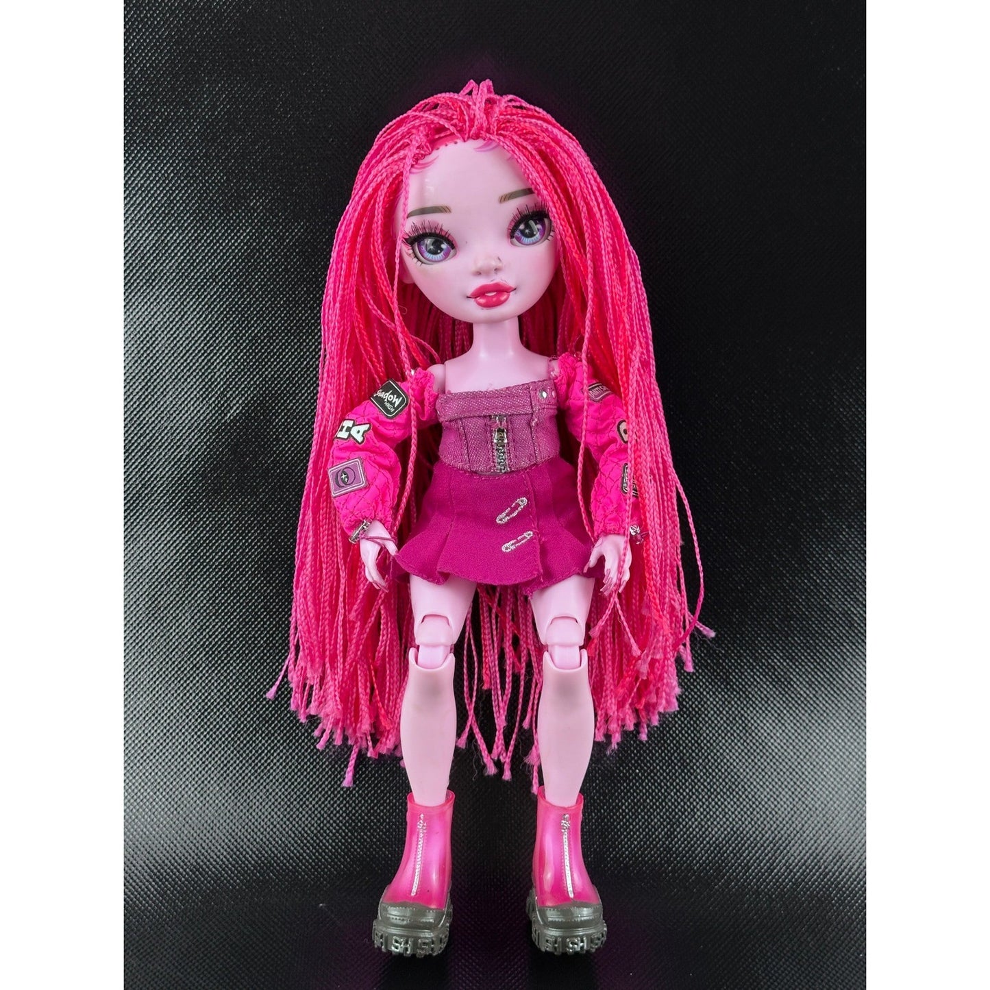 Rainbow High Shadow High Neon Shadow Pink Fashion Doll with Outfit &amp; Boots by Shadow High