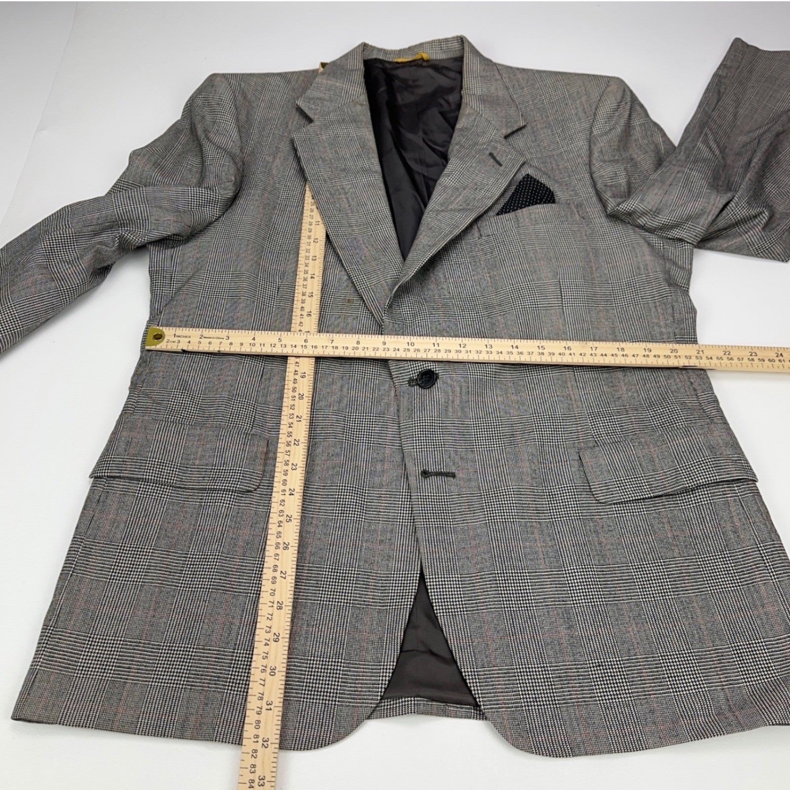 Sterling & Hunt Premier Edition Mens Grey Glen Plaid Worsted Wool Suit by Sterling & Hunt
