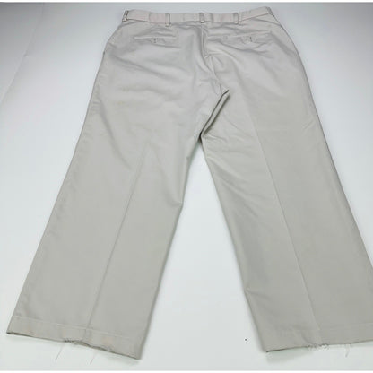 Haggar Mens Khaki Chino Pants Beige Flat Front 100% Cotton 38x29 by Haggar