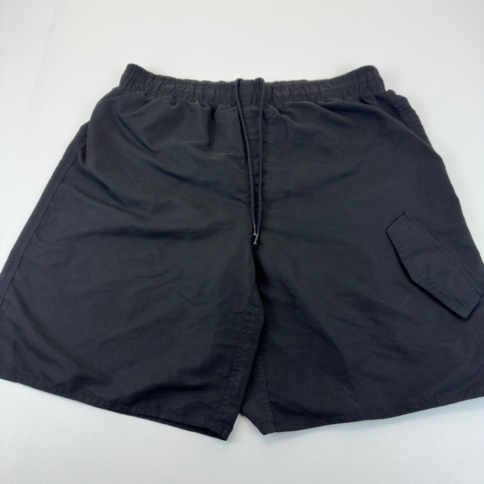 Island Joe Mens XL Swim Trunks Black Cargo Board Shorts Mesh Lined Drawstring by Island Joe