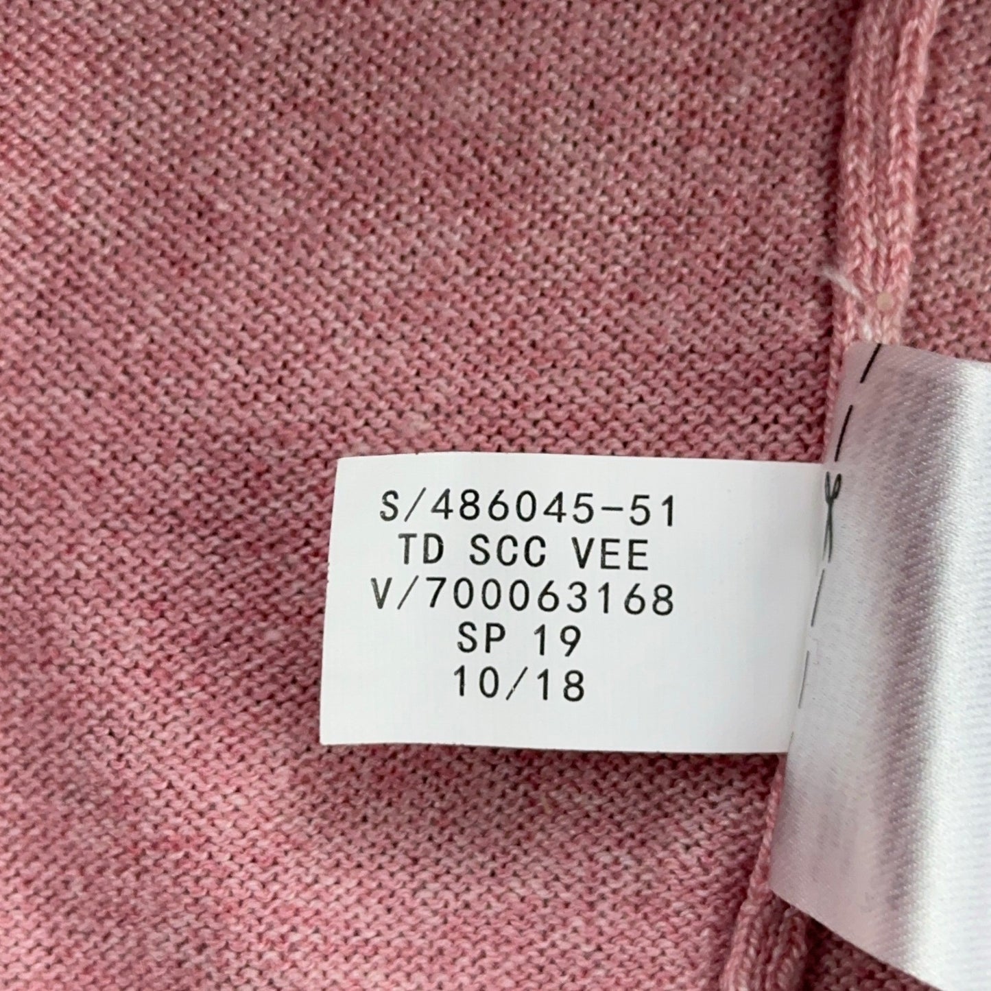 Banana Republic Mens XL Salmon Pink Silk Cotton Cashmere V-Neck Sweater by Banana Republic