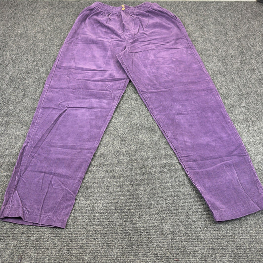 Bobbie Brooks Vintage Purple Corduroy Pants High Rise Elastic Waist Womens 16 by Bobbie Brooks