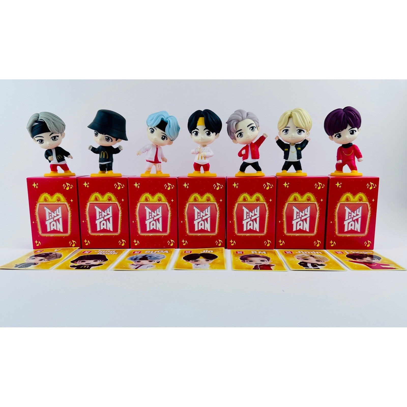 BTS TinyTAN McDonald's Full Set 7 Figures RM Jin SUGA j-hope Jimin V Jung Kook by McDonald's