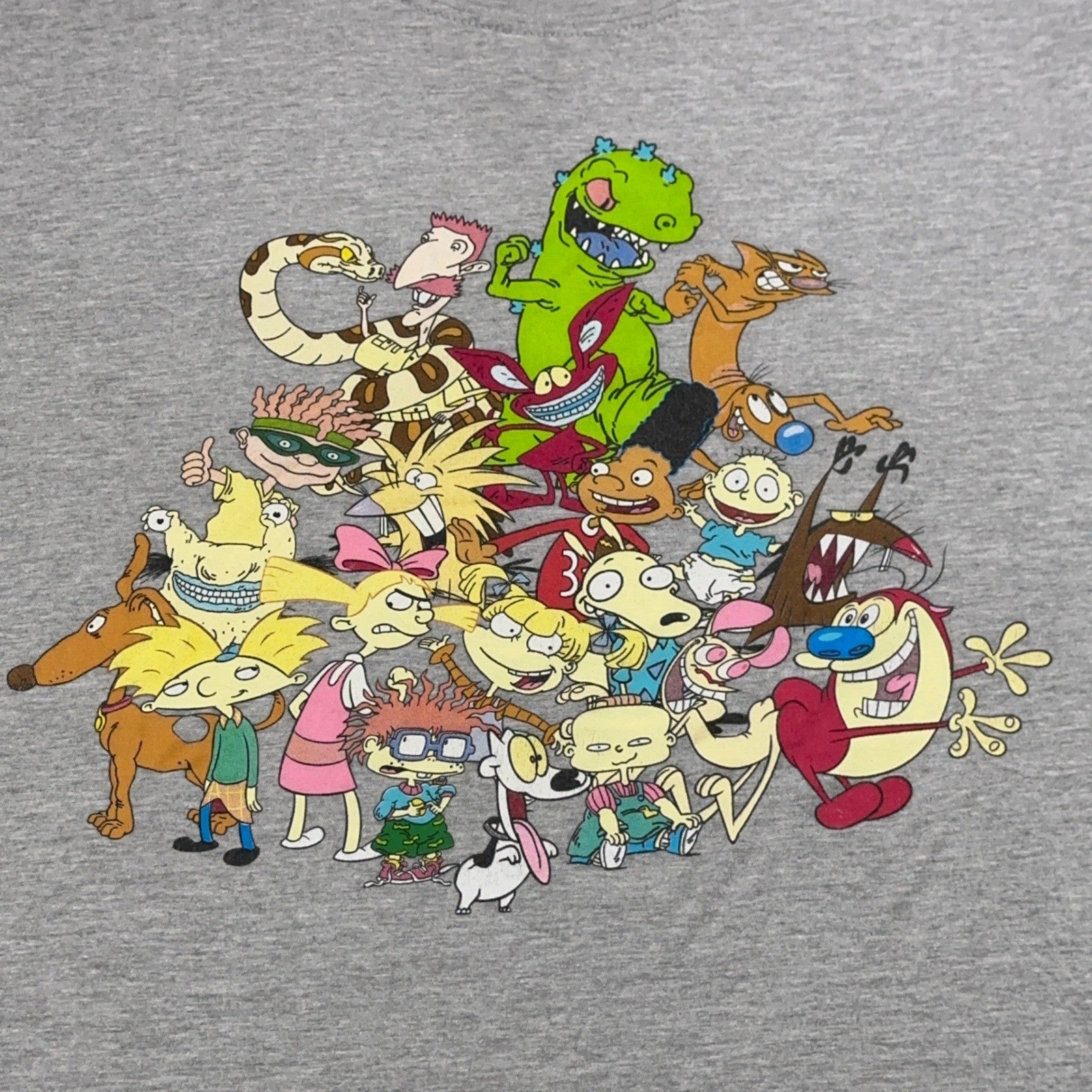 Nickelodeon Mens 90s Nicktoons Characters Graphic T-Shirt Gray Large Rugrats L by Nickelodeon