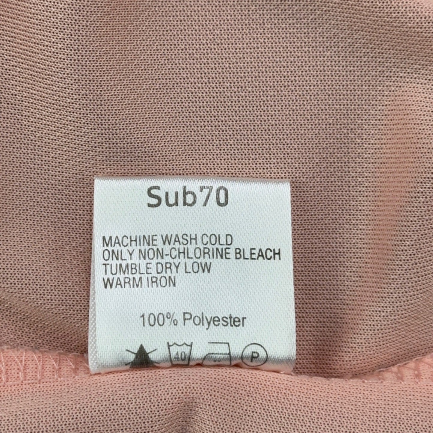 Sub 70 Mens XL Golf Polo Shirt Peach Neon Yellow Colorblock Performance Pique by Sub70