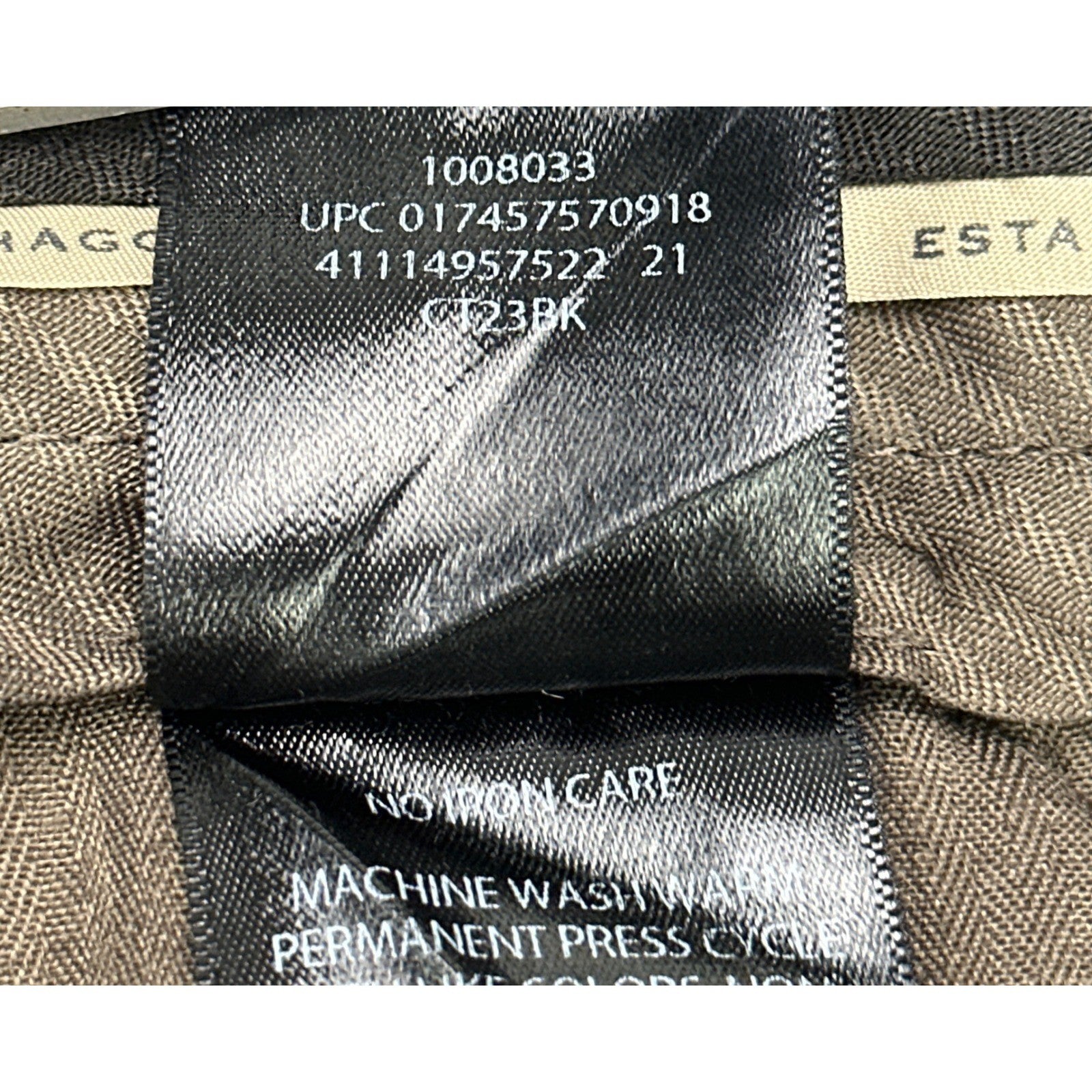 Haggar Mens Khaki Chino Pants Beige Flat Front 100% Cotton 38x29 by Haggar