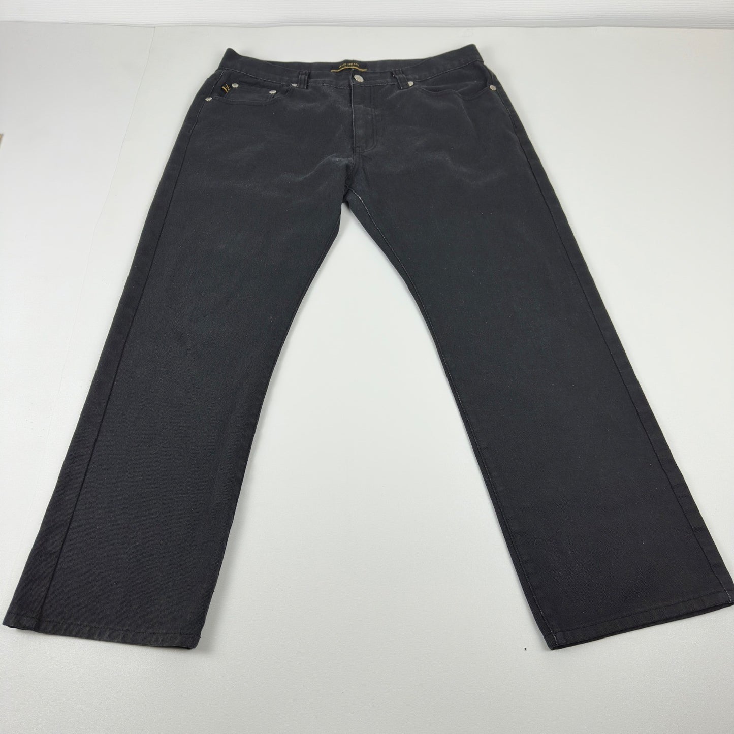 Maxi Milian New York Mens Black Straight Leg Denim Jeans Size 38x32 Dark Wash by Maxi Milian