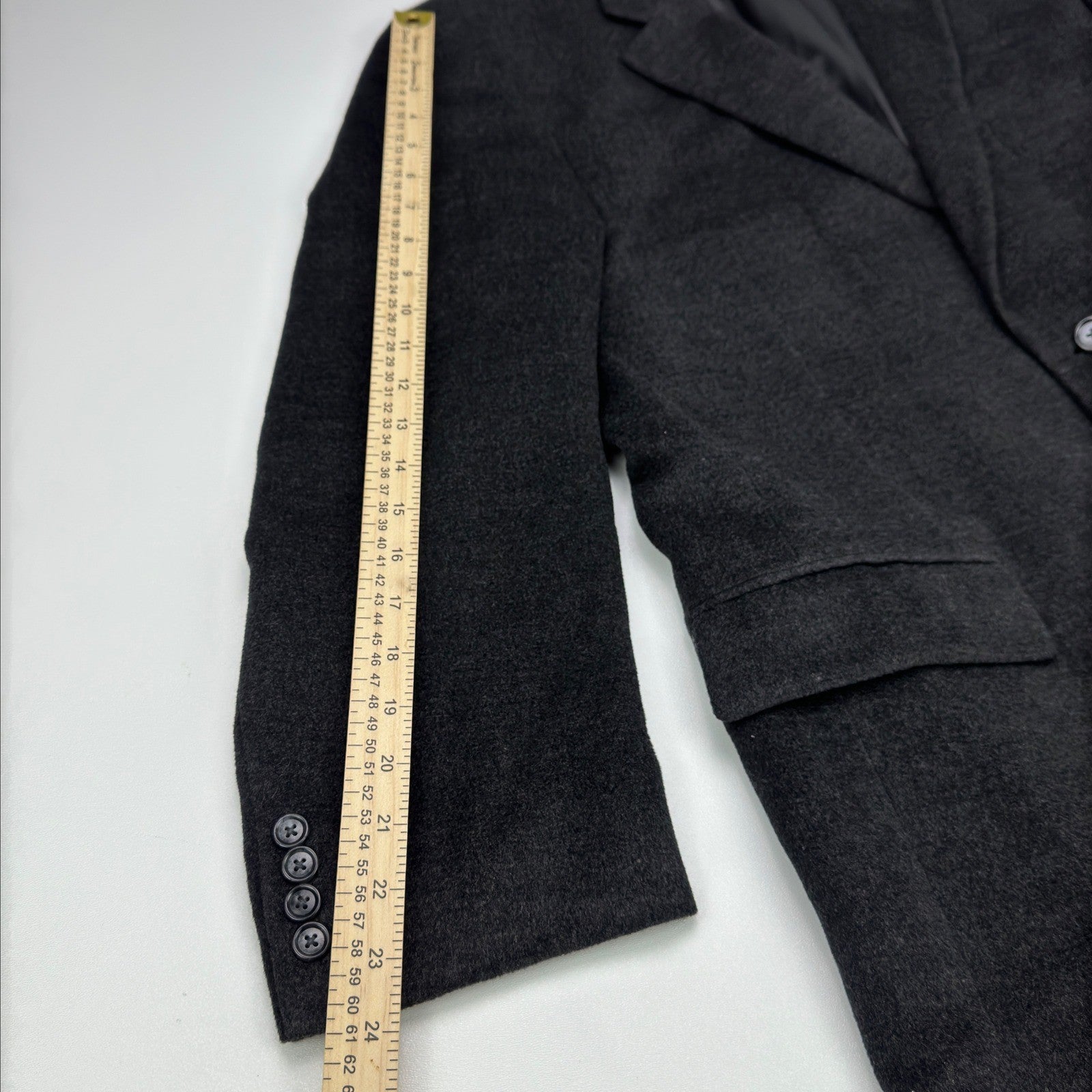 Jones New York Mens 44R Blazer Charcoal Grey Two Button Sport Coat Jacket by Jones New York