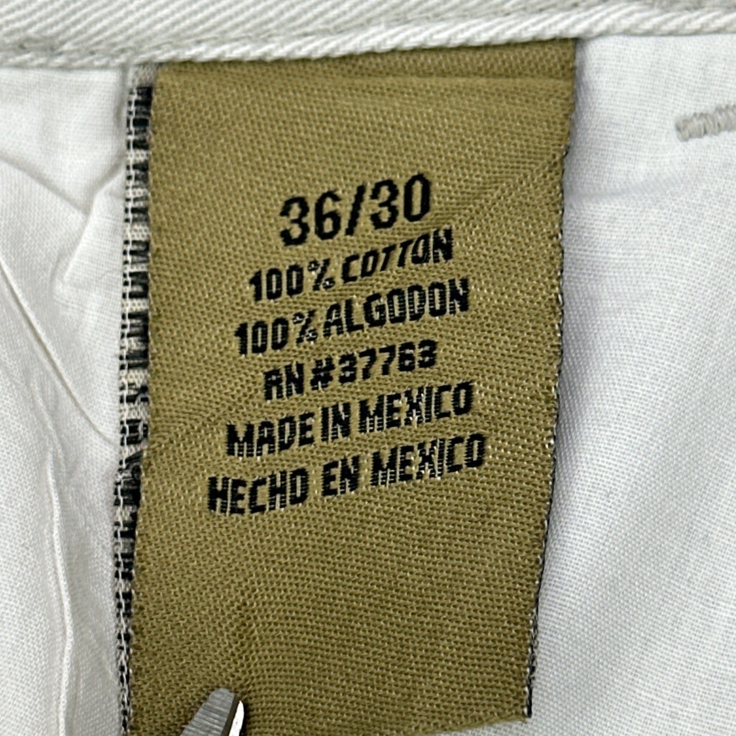 Natural Issue Mens Chino Pants 36x30 Stone Beige 100% Cotton Straight Leg Flat by Natural Issue
