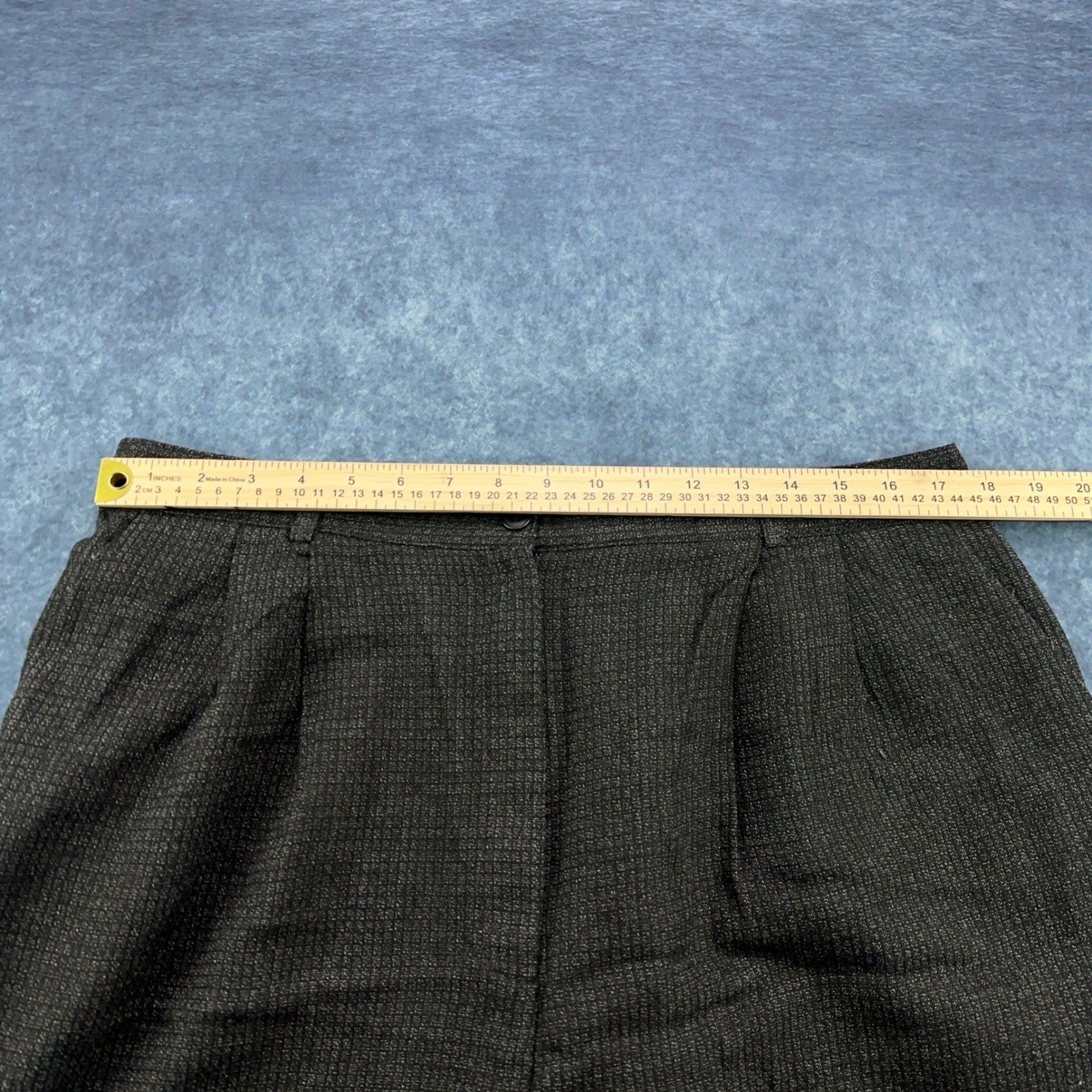 Sag Harbor Woman 20W Pleated Dress Pants Charcoal Textured Elastic Waist by Sag Harbor Woman