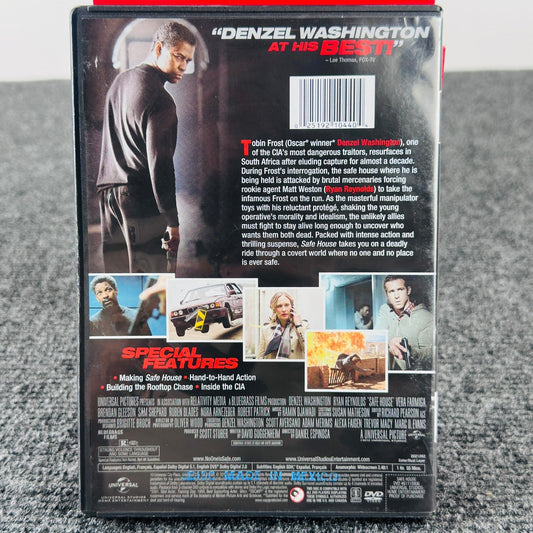 Safe House DVD Denzel Washington Ryan Reynolds Action Thriller 2012 Universal by Buysaavy