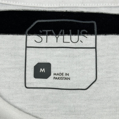 Stylus Mens Black Stripe Short Sleeve Crew Neck T-Shirt SP24STY5032M Medium NWT by Stylus