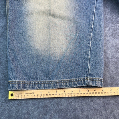 Jordan Craig Mens Baggy Denim Shorts Blue Sandblasted Fade Size 36 Y2K Jorts by Jordan Craig