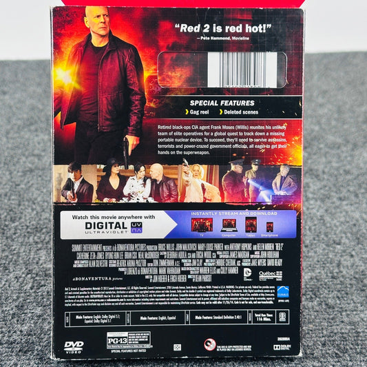 Red 2 DVD Bruce Willis John Malkovich Action Comedy Movie with Slipcover by Buysaavy