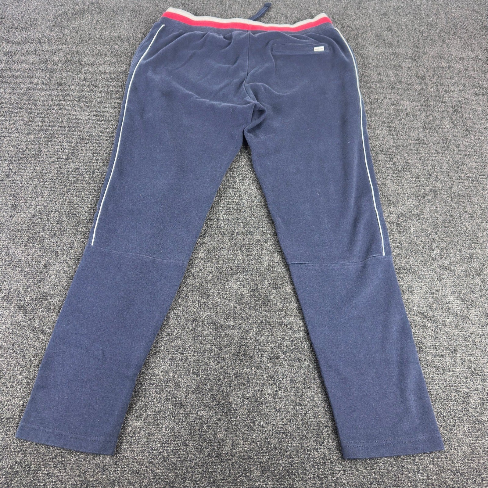 Jack & Jones Mens Navy Blue Jogger Sweatpants Red White Trim Size L 12190279 by JACK & JONES