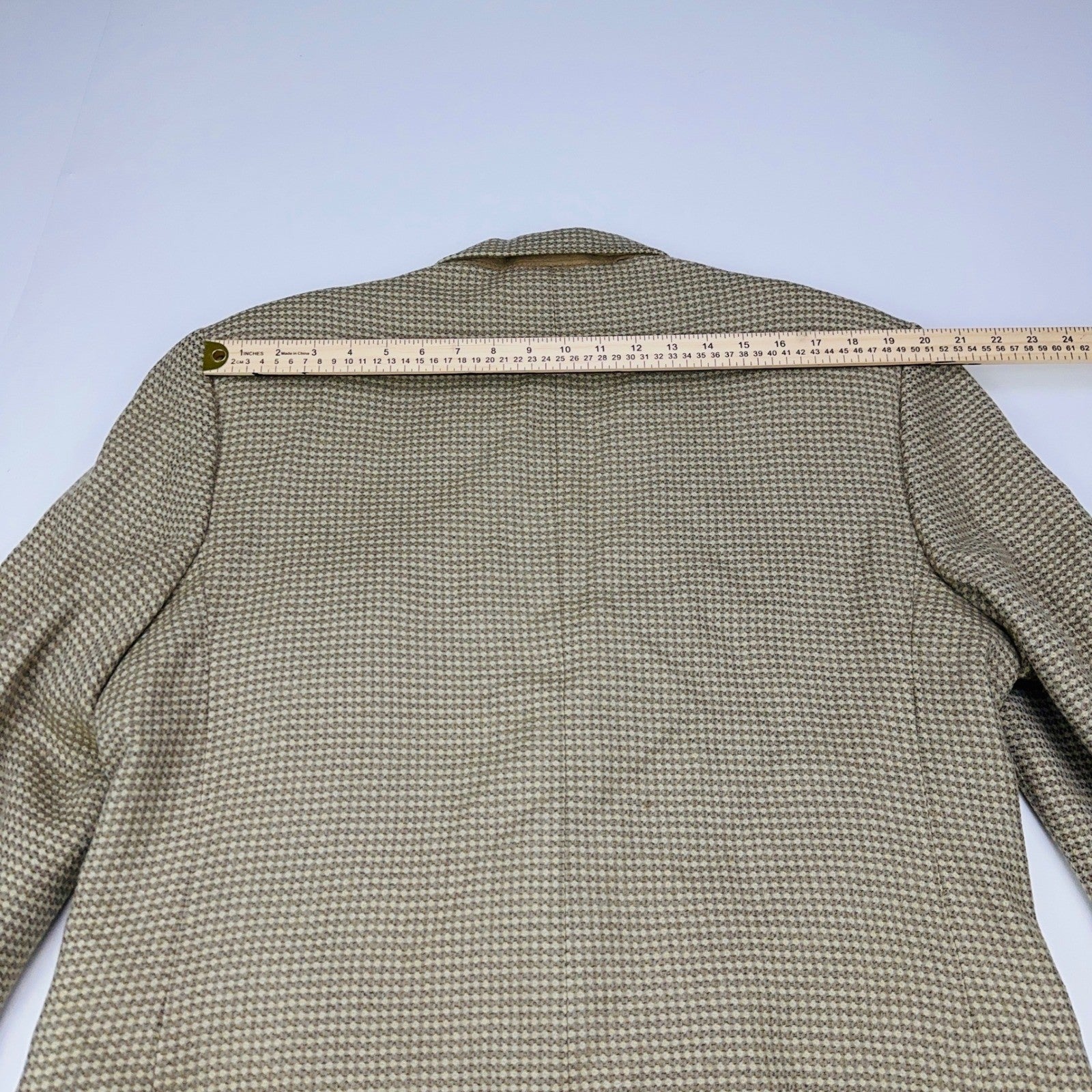 Manci by Mancillas Mens Vintage Micro Check Blazer Sport Coat Brown Tan 42R by Manci by Mancillas