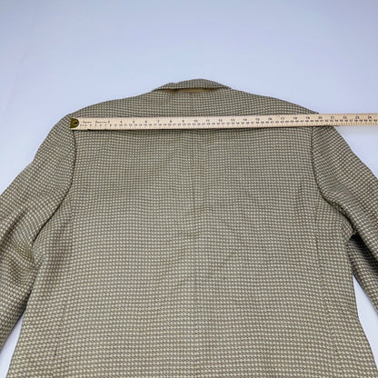 Manci by Mancillas Mens Vintage Micro Check Blazer Sport Coat Brown Tan 42R by Manci by Mancillas