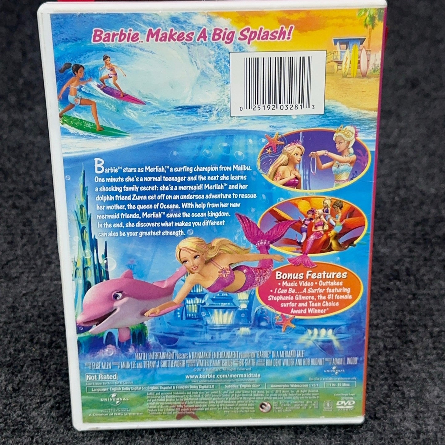 Barbie DVD Bundle A Mermaid Tale 1 & 2 and A Christmas Carol 3 Movie Set by Buysaavy