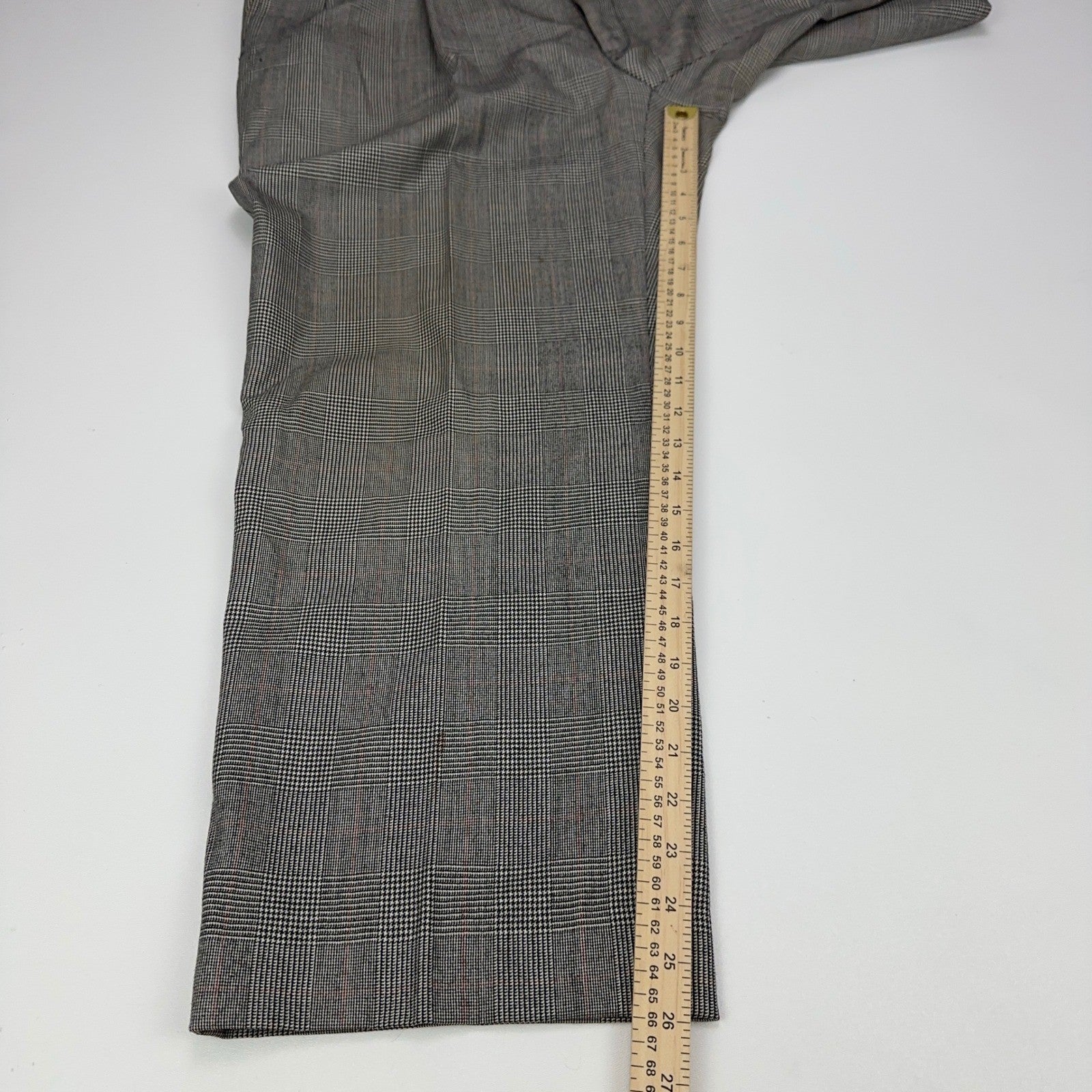 Sterling & Hunt Premier Edition Mens Grey Glen Plaid Worsted Wool Suit by Sterling & Hunt