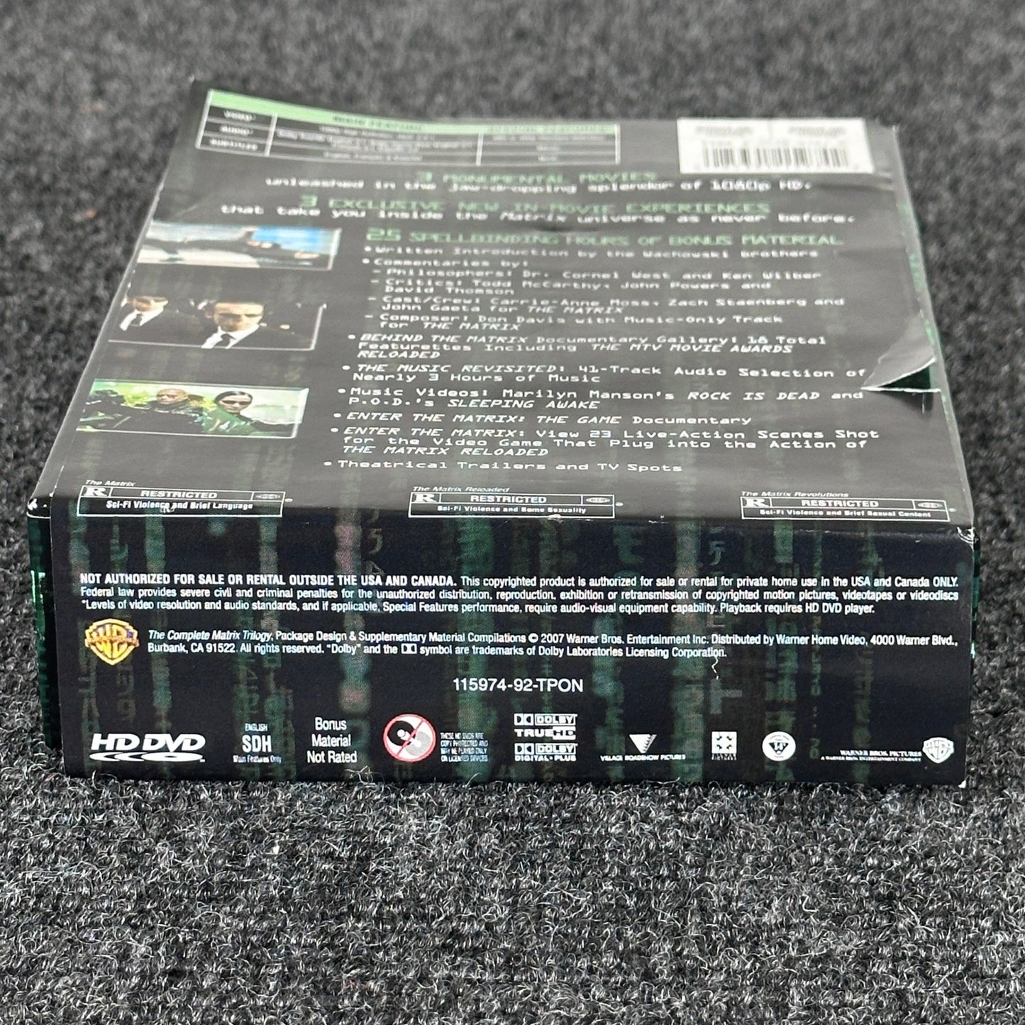 The Complete Matrix Trilogy HD DVD Box Set 3-Disc 1080p Warner Bros 2007 Rare by Buysaavy