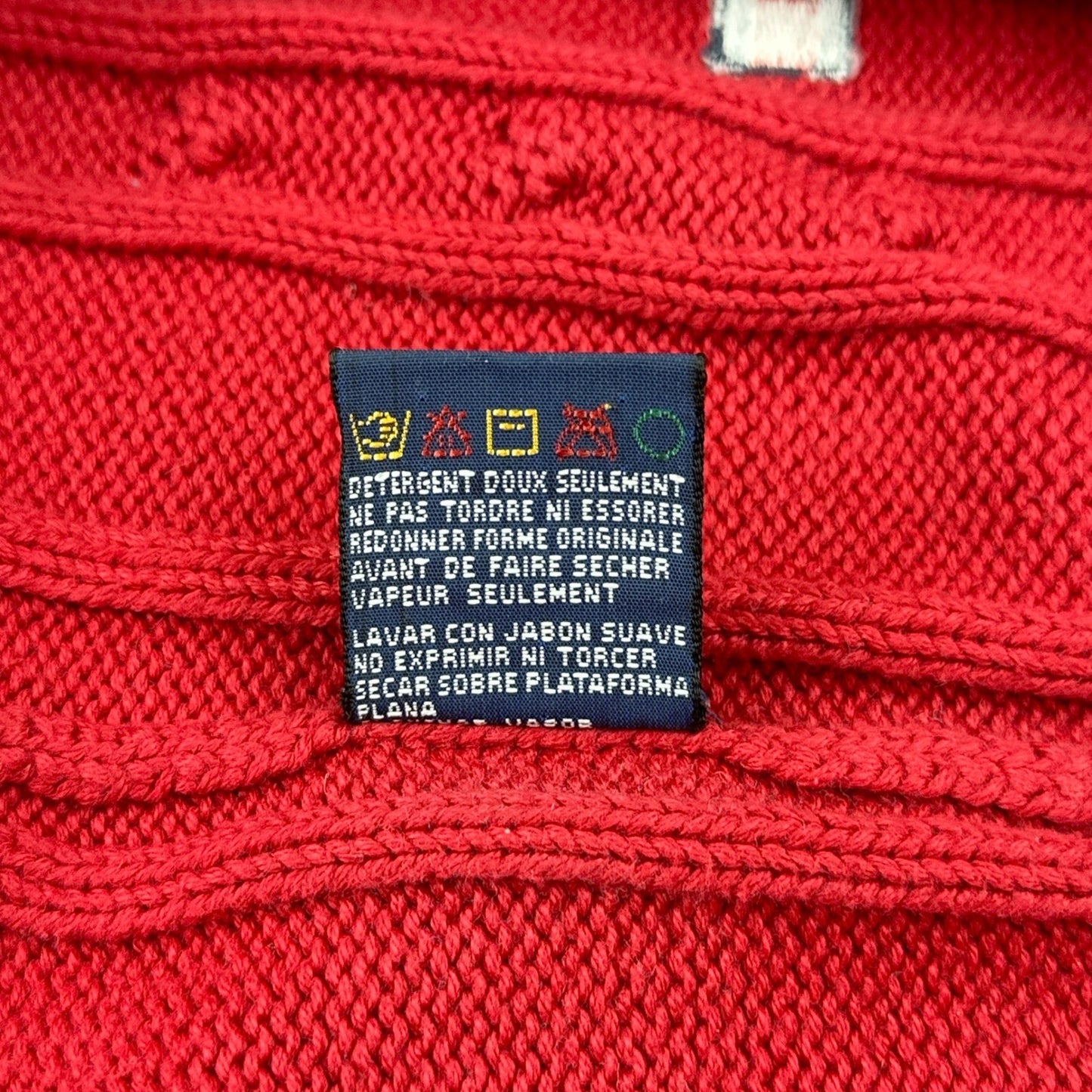 Tommy Hilfiger Mens Red Cable Knit V-Neck Sweater Vest Navy Stripe XL by Tommy Hilfiger