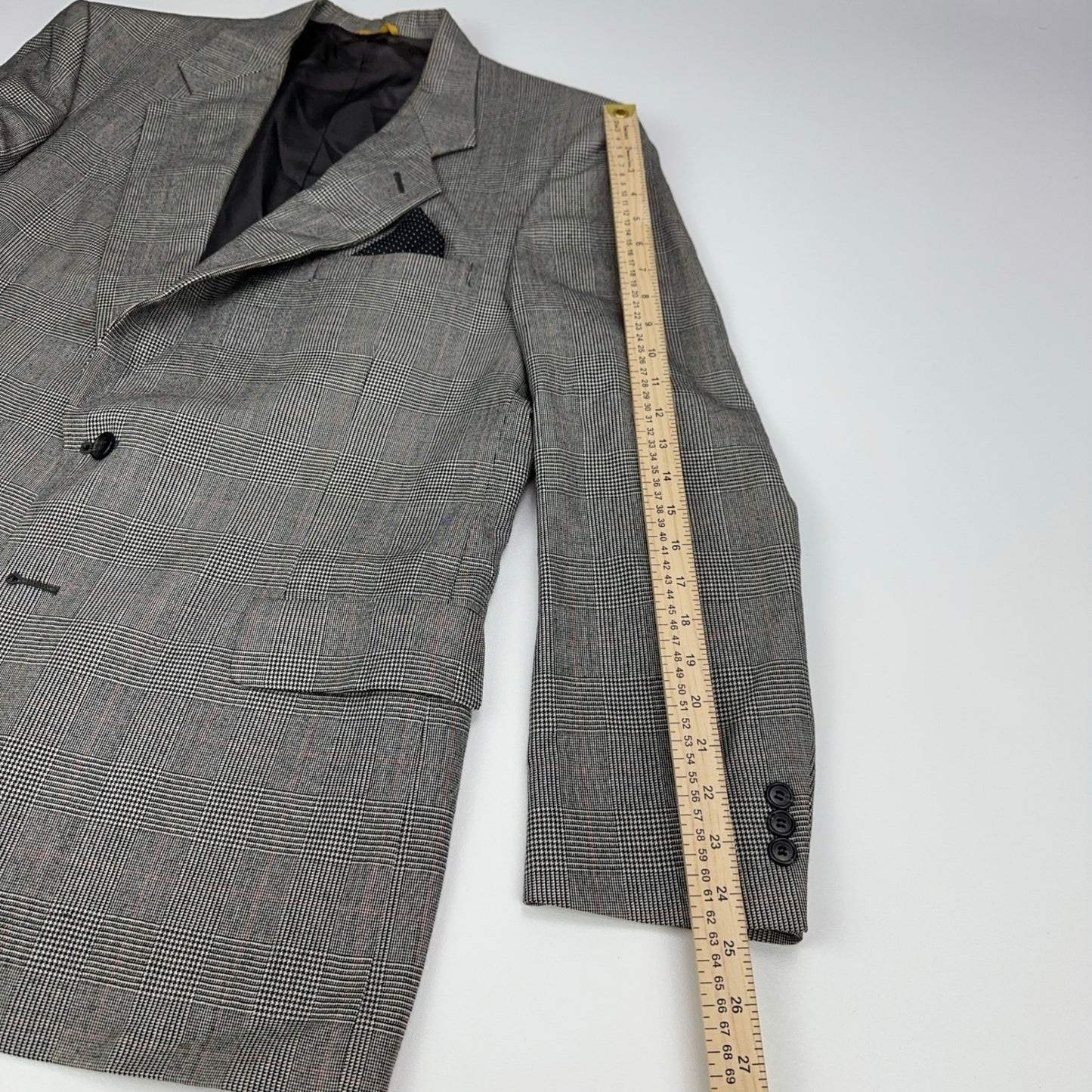 Sterling & Hunt Premier Edition Mens Grey Glen Plaid Worsted Wool Suit by Sterling & Hunt