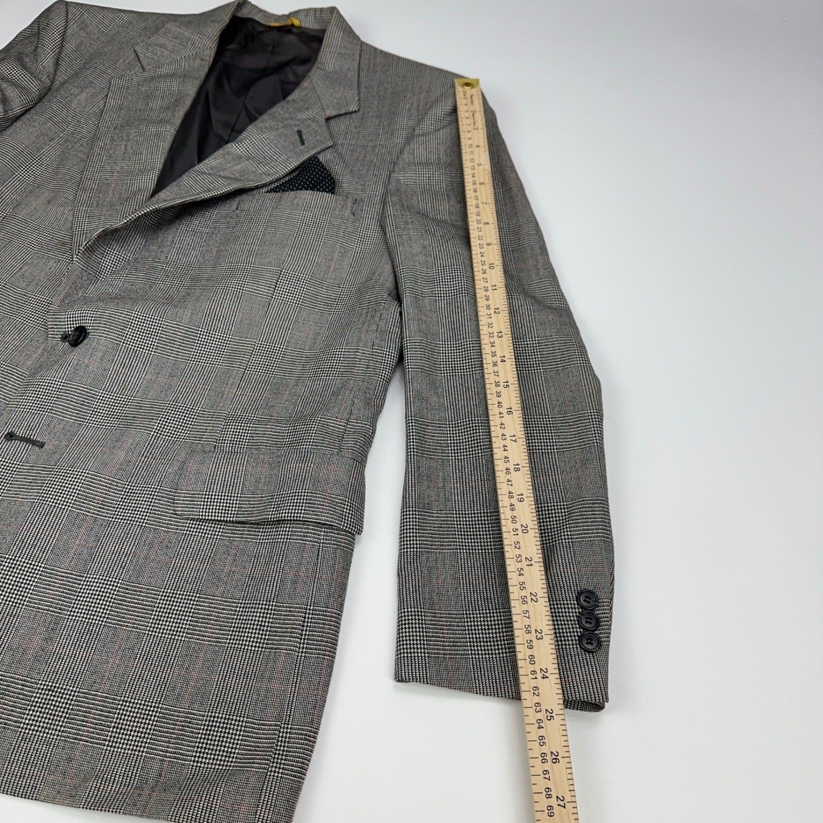 Sterling & Hunt Premier Edition Mens Grey Glen Plaid Worsted Wool Suit by Sterling & Hunt