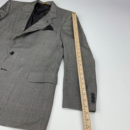 Sterling & Hunt Premier Edition Mens Grey Glen Plaid Worsted Wool Suit by Sterling & Hunt
