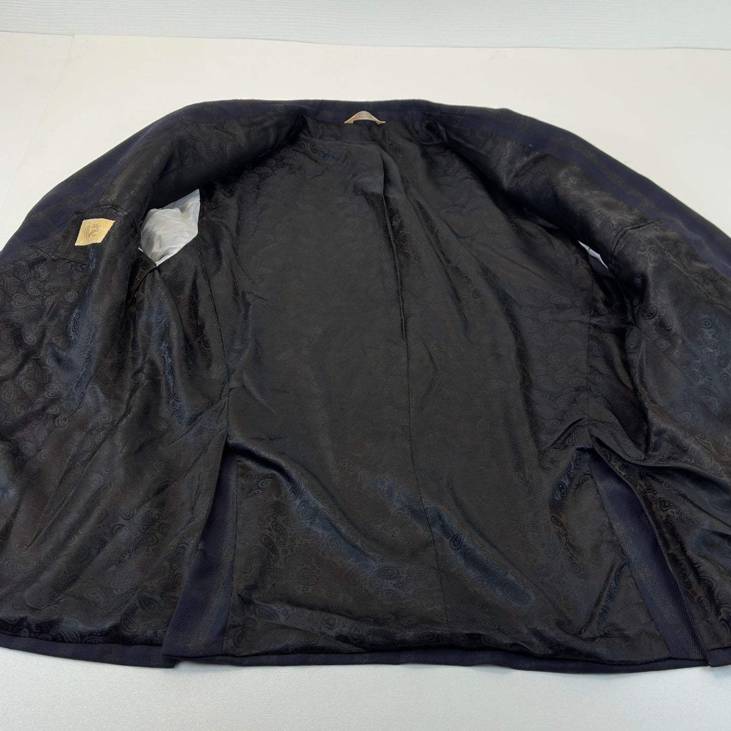 Haggar 1926 Originals Mens 44R Navy Blue Brown Plaid Blazer Sport Coat 1006615 by Haggar