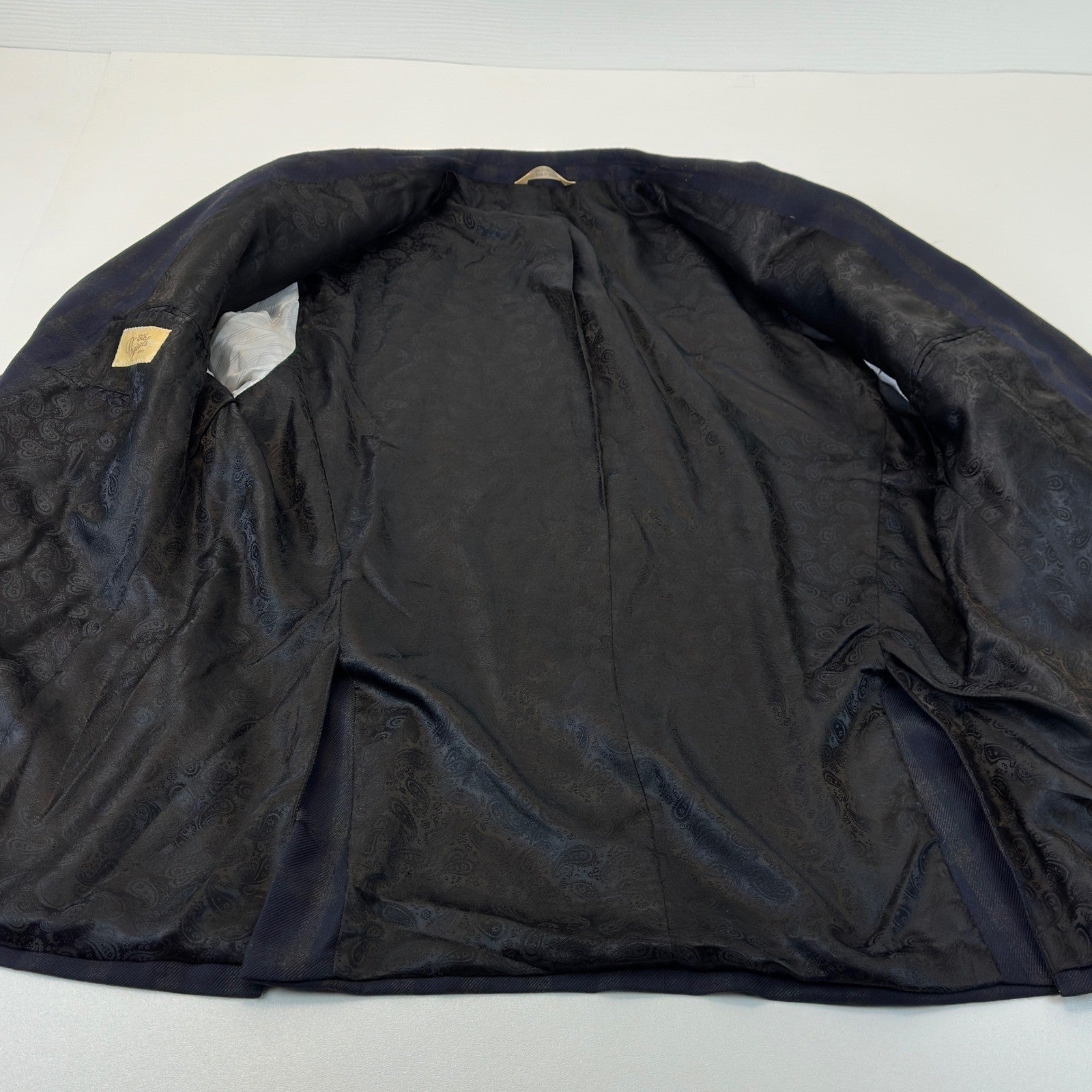 Haggar 1926 Originals Mens 44R Navy Blue Brown Plaid Blazer Sport Coat 1006615 by Haggar